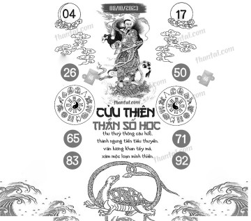 CỬU THIÊN THẦN SỐ HỌC 08/10/2023