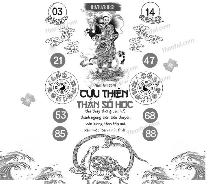 CỬU THIÊN THẦN SỐ HỌC 24/09/2023