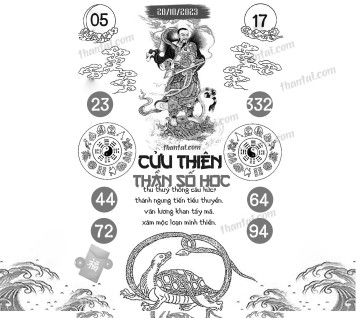 CỬU THIÊN THẦN SỐ HỌC 20/10/2023