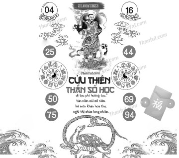 CỬU THIÊN THẦN SỐ HỌC 25/10/2023