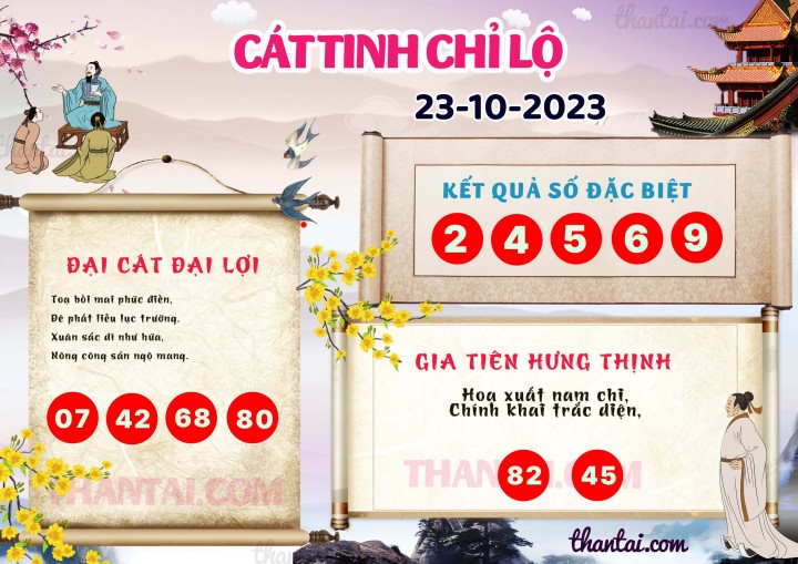 CÁT TINH CHỈ LỘ 08/10/2023