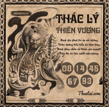 THÁC LÝ THIÊN VƯƠNG 26/06/2023