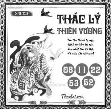 THÁC LÝ THIÊN VƯƠNG 04/09/2023