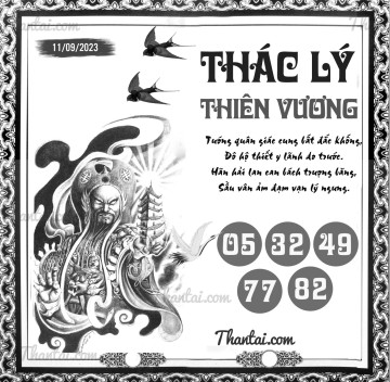 THÁC LÝ THIÊN VƯƠNG 11/09/2023