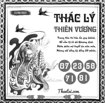 THÁC LÝ THIÊN VƯƠNG 12/09/2023