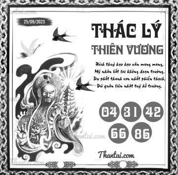 THÁC LÝ THIÊN VƯƠNG 25/09/2023