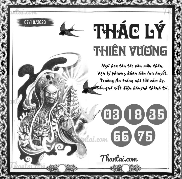 THÁC LÝ THIÊN VƯƠNG 22/09/2023