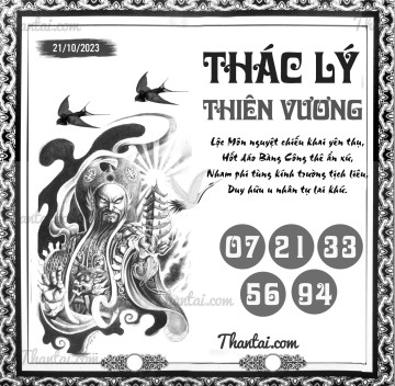 THÁC LÝ THIÊN VƯƠNG 21/10/2023