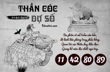 THẦN CÓC DỰ SỐ 11/01/2023