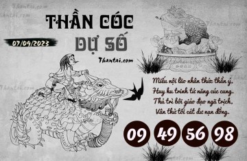 THẦN CÓC DỰ SỐ 07/09/2023