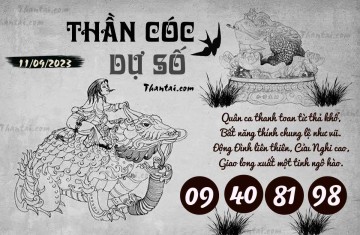 THẦN CÓC DỰ SỐ 11/09/2023