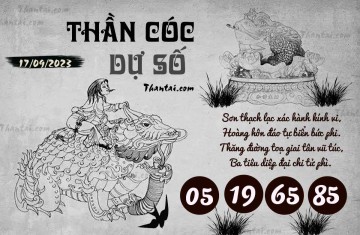 THẦN CÓC DỰ SỐ 17/09/2023