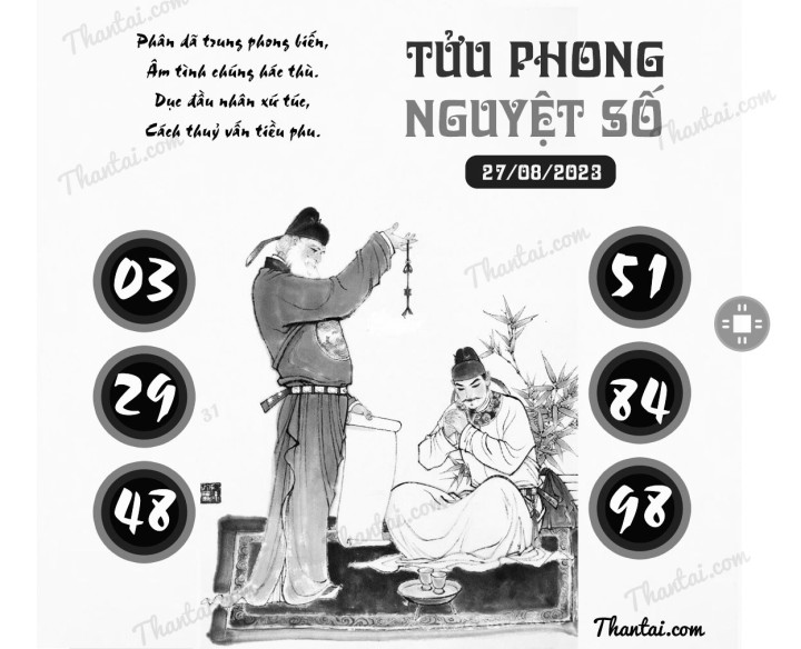 TỬU PHONG NGUYỆT SỐ 12/08/2023