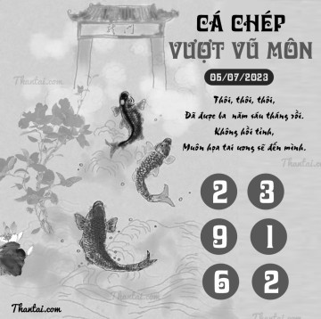 CÁ CHÉP VƯỢT VŨ MÔN 05/07/2023