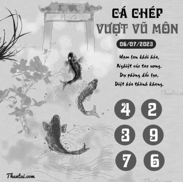 CÁ CHÉP VƯỢT VŨ MÔN 06/07/2023