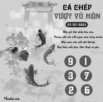 CÁ CHÉP VƯỢT VŨ MÔN 07/07/2023