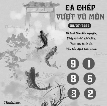 CÁ CHÉP VƯỢT VŨ MÔN 08/07/2023