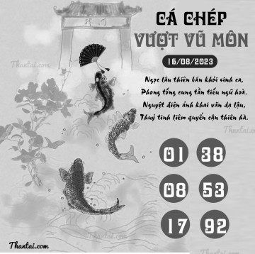 CÁ CHÉP VƯỢT VŨ MÔN 16/08/2023