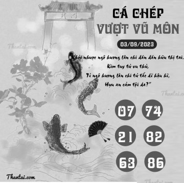 CÁ CHÉP VƯỢT VŨ MÔN 03/09/2023