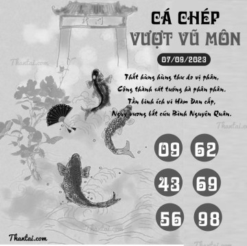 CÁ CHÉP VƯỢT VŨ MÔN 07/09/2023