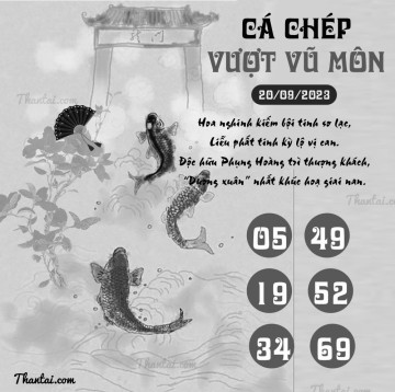 CÁ CHÉP VƯỢT VŨ MÔN 20/09/2023