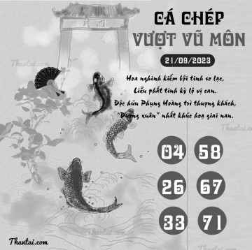 CÁ CHÉP VƯỢT VŨ MÔN 21/09/2023