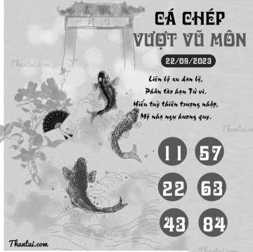 CÁ CHÉP VƯỢT VŨ MÔN 22/09/2023