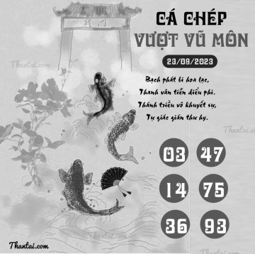 CÁ CHÉP VƯỢT VŨ MÔN 23/09/2023