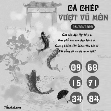 CÁ CHÉP VƯỢT VŨ MÔN 25/09/2023