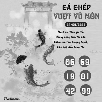 CÁ CHÉP VƯỢT VŨ MÔN 29/09/2023