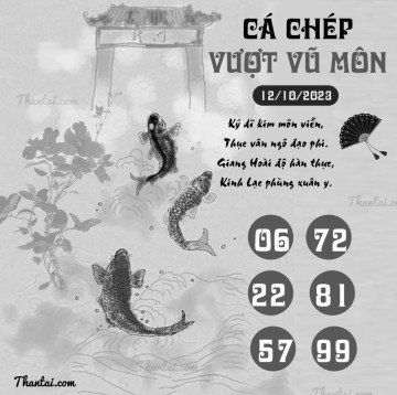 CÁ CHÉP VƯỢT VŨ MÔN 12/10/2023