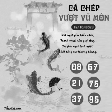 CÁ CHÉP VƯỢT VŨ MÔN 16/10/2023