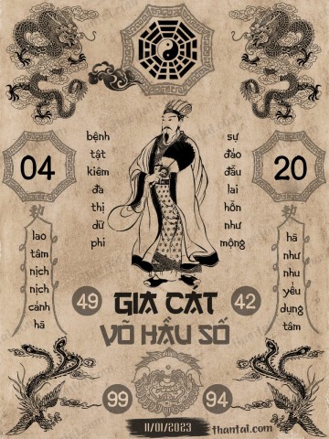 GIA CÁT VÕ HẦU SỐ 11/01/2023