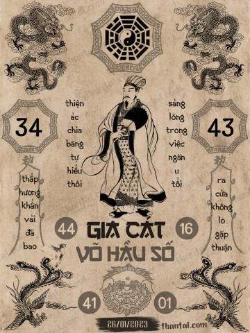 GIA CÁT VÕ HẦU SỐ 26/01/2023