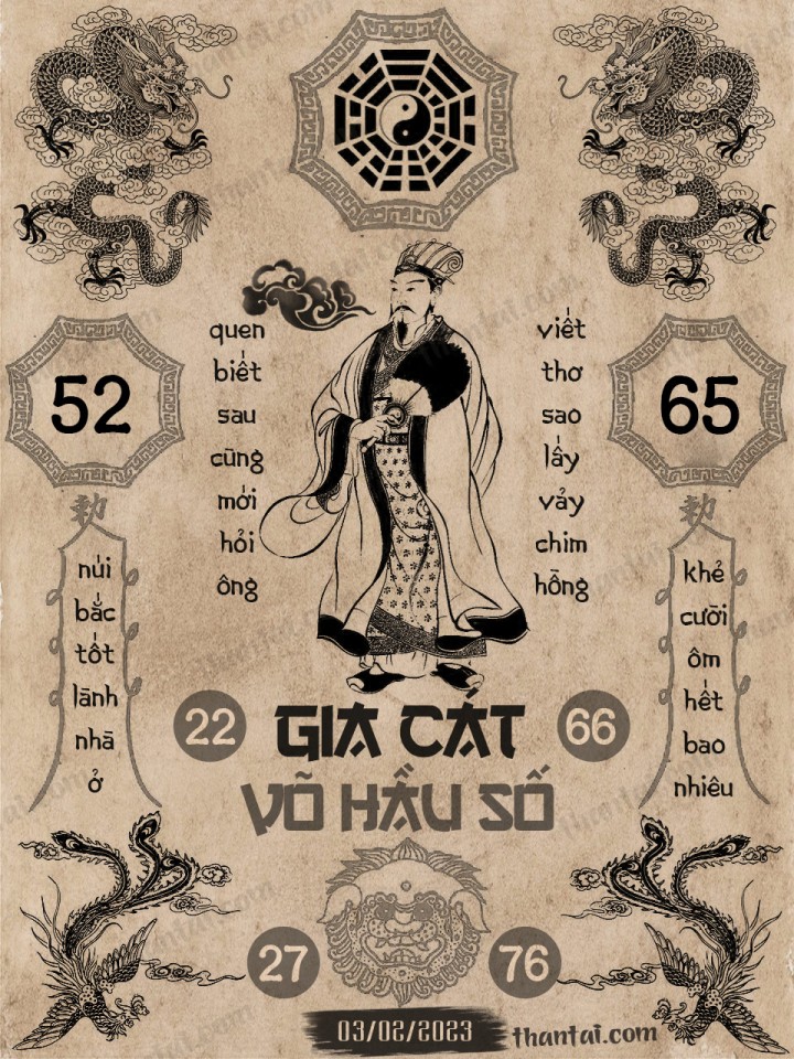GIA CÁT VÕ HẦU SỐ 19/01/2023