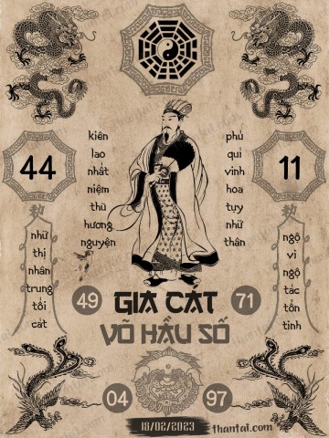 GIA CÁT VÕ HẦU SỐ 18/02/2023