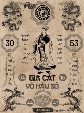 GIA CÁT VÕ HẦU SỐ 25/02/2023