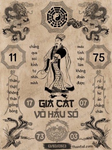 GIA CÁT VÕ HẦU SỐ 13/03/2023