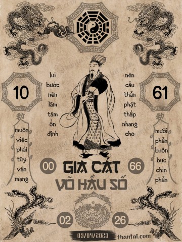 GIA CÁT VÕ HẦU SỐ 09/04/2023