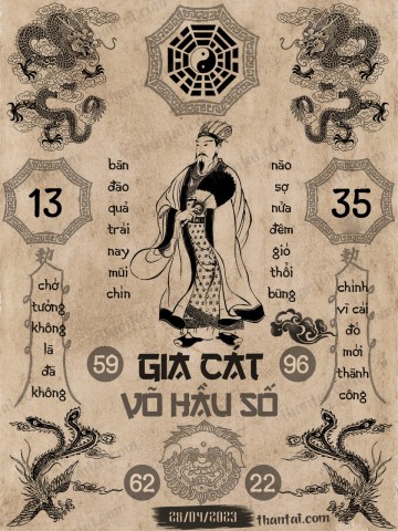 GIA CÁT VÕ HẦU SỐ 28/04/2023