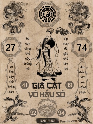 GIA CÁT VÕ HẦU SỐ 22/07/2023