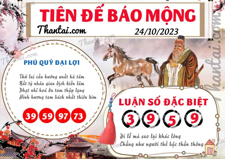 Tiên Đế Báo Mộng 09/10/2023