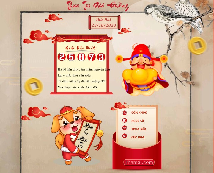 THẦN TÀI DẪN ĐƯỜNG 08/10/2023