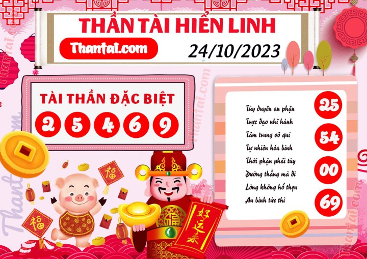 THẦN TÀI HIỂN LINH 09/10/2023