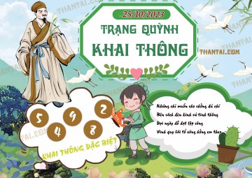 Trạng Quỳnh Khai Thông 25/10/2023