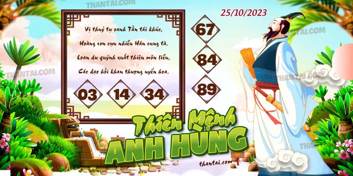 THIÊN MỆNH ANH HÙNG 10/10/2023