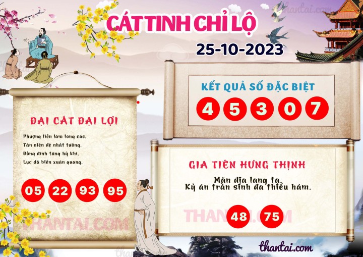 CÁT TINH CHỈ LỘ 10/10/2023