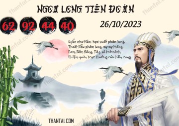 Ngọa Long Tiên Đoán 26/10/2023