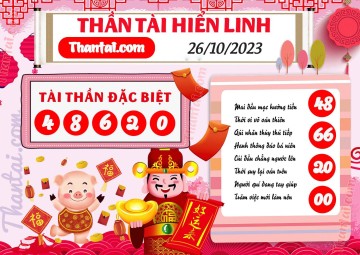 THẦN TÀI HIỂN LINH 26/10/2023