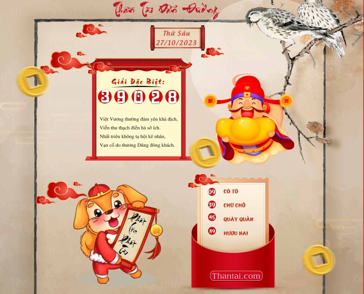 THẦN TÀI DẪN ĐƯỜNG 12/10/2023